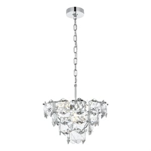 Elegant Lighting Adaline 16&quot Chandelier in Chrome