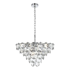 Elegant Lighting Adaline 24&quot Chandelier in Chrome