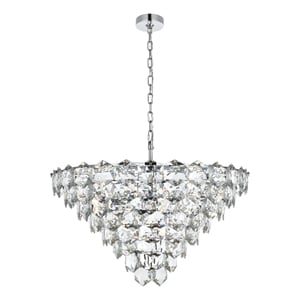 Elegant Lighting Adaline 32&quot Chandelier in Chrome