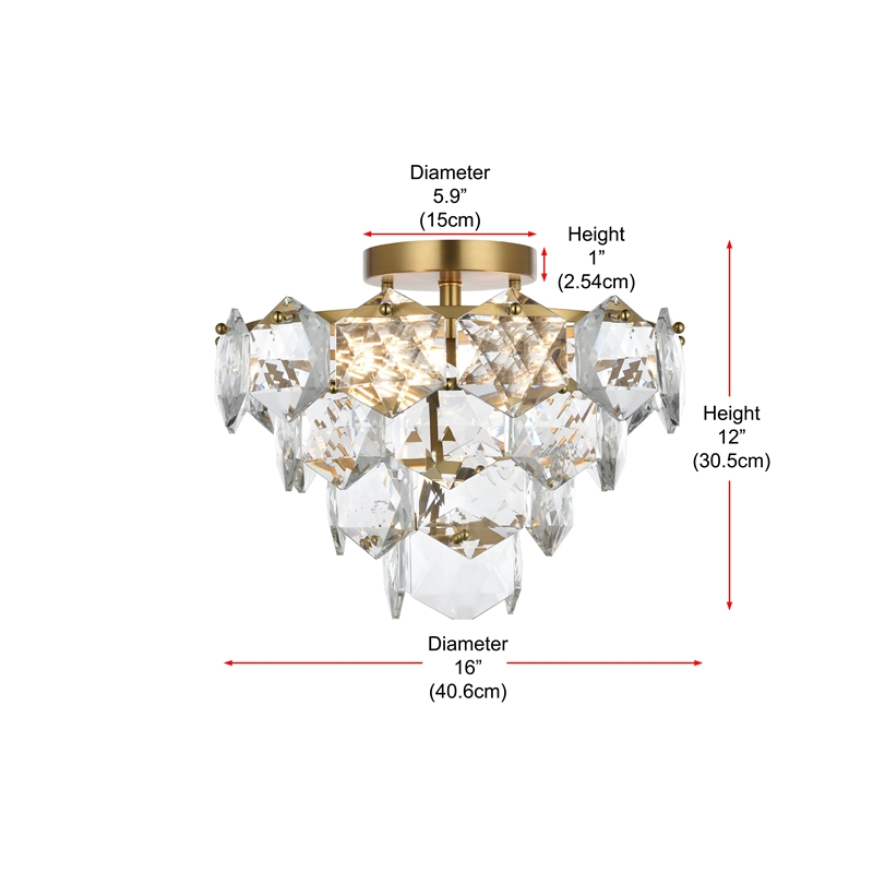 Elegant Lighting Adaline 16