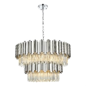 Elegant Lighting Willow 32&quot Chandelier in Chrome