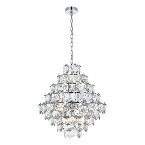 Elegant Lighting Adaline 24&quot Chandelier in Chrome