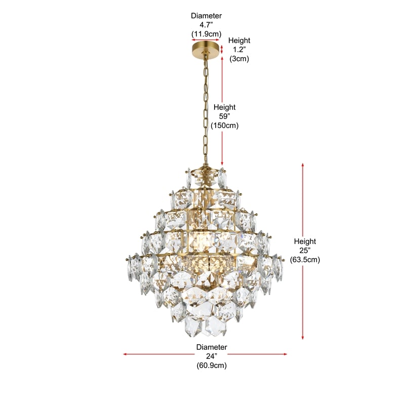 Elegant Lighting Adaline 24