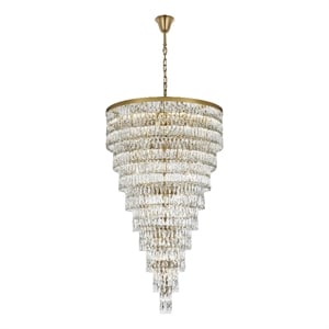 Elegant Lighting Josephine 41&quot Rectangular Chandelier in Satin Gold
