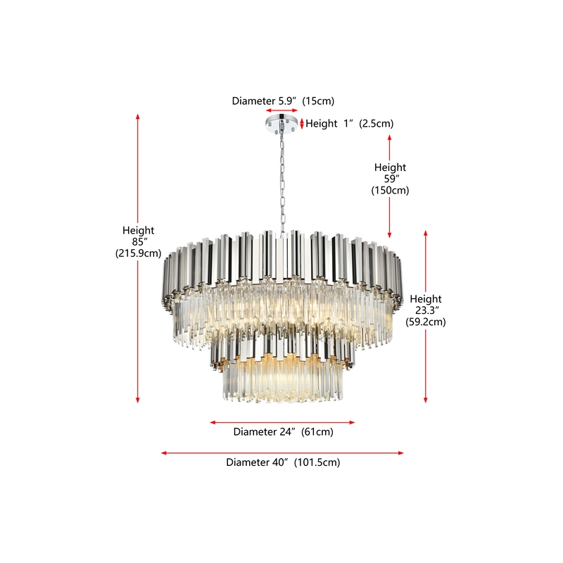 Elegant Lighting Willow 40