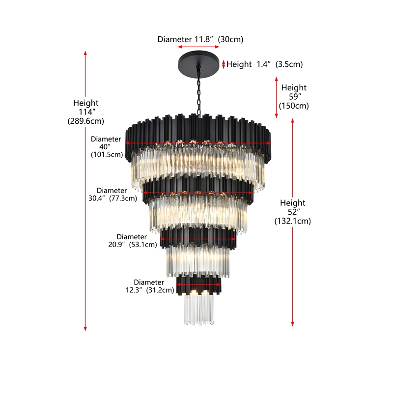 Elegant Lighting Willow 40