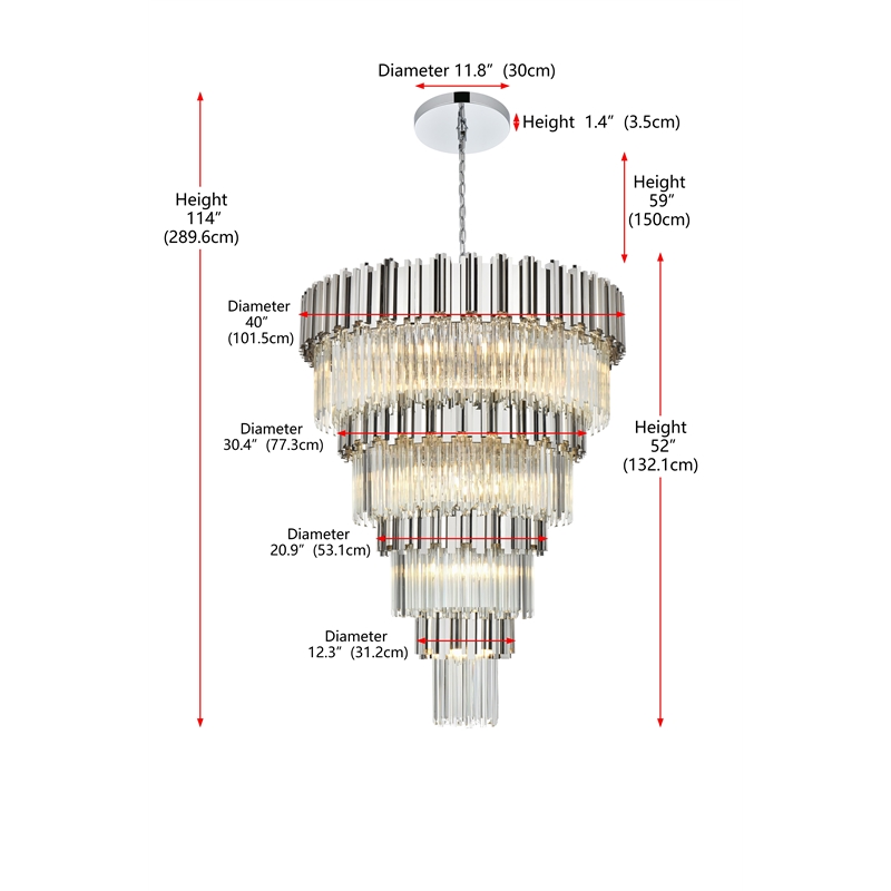 Elegant Lighting Willow 40
