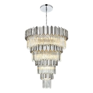 Elegant Lighting Willow 40&quot Chandelier in Chrome