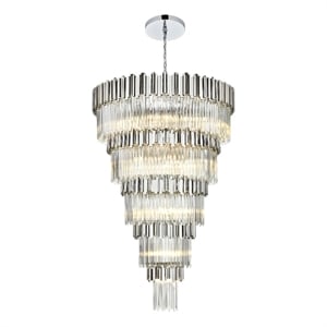Elegant Lighting Willow 48&quot Chandelier in Chrome
