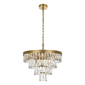 Elegant Lighting Josephine 20&quot Round Chandelier in Satin Gold