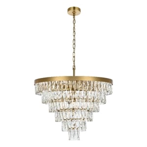 Elegant Lighting Josephine 27&quot Round Chandelier in Satin Gold