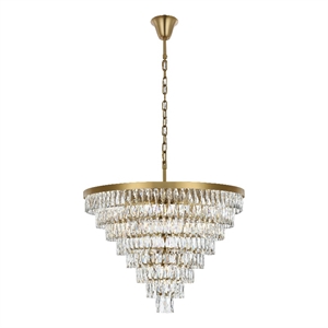 Elegant Lighting Josephine 36&quot Round Chandelier in Satin Gold