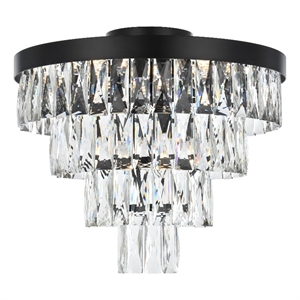 Elegant Lighting Josephine 18&quot Flush Mount in Black