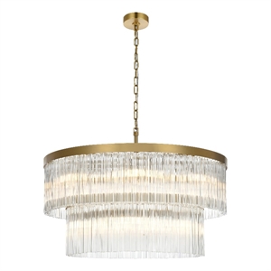 Elegant Lighting Harlow 32&quot Chandelier in Satin Gold