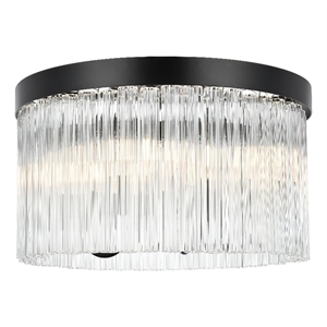 Elegant Lighting Harlow 16&quot Flush Mount in Black