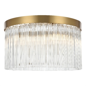Elegant Lighting Harlow 16&quot Flush Mount in Satin Gold