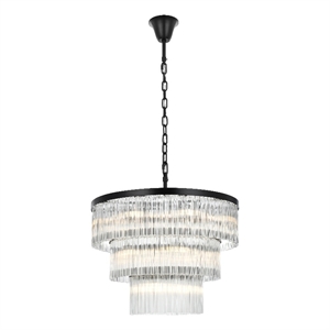 Elegant Lighting Harlow 32&quot Chandelier in Black