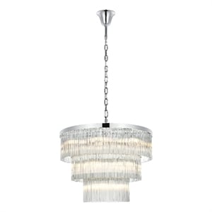 Elegant Lighting Harlow 32&quot Chandelier in Chrome