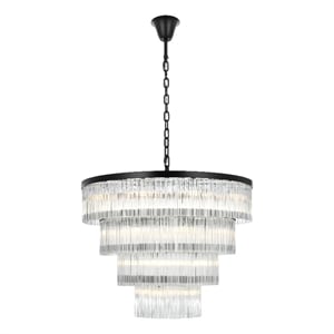 Elegant Lighting Harlow 40&quot Chandelier in Black