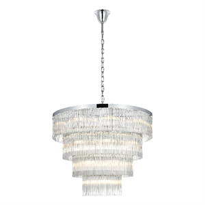 Elegant Lighting Harlow 40&quot Chandelier in Chrome