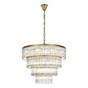 Elegant Lighting Harlow 40&quot Chandelier in Satin Gold