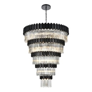 Elegant Lighting Willow 59&quot Chandelier in Black