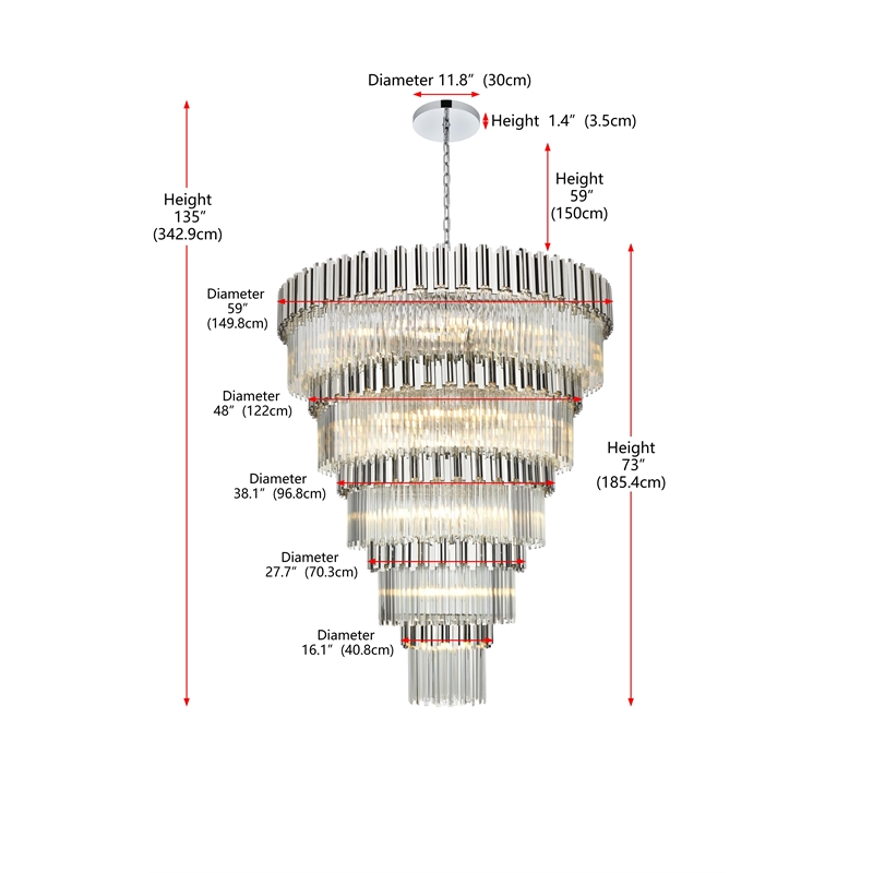 Elegant Lighting Willow 59