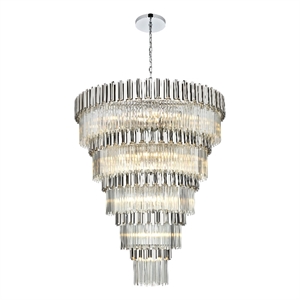 Elegant Lighting Willow 59&quot Chandelier in Chrome