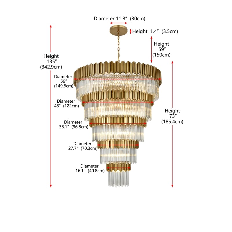 Elegant Lighting Willow 59