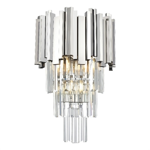 Elegant Lighting Willow 12&quot Wall Sconce in Chrome