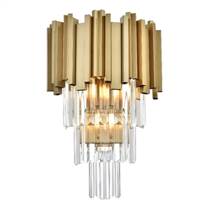 Elegant Lighting Willow 12&quot Wall Sconce in Satin Gold