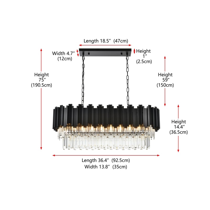 Elegant Lighting Willow 36