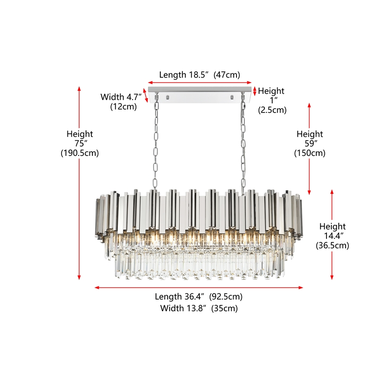 Elegant Lighting Willow 36