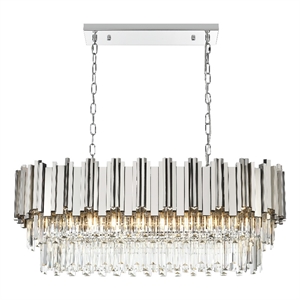 Elegant Lighting Willow 36&quot Chandelier in Chrome