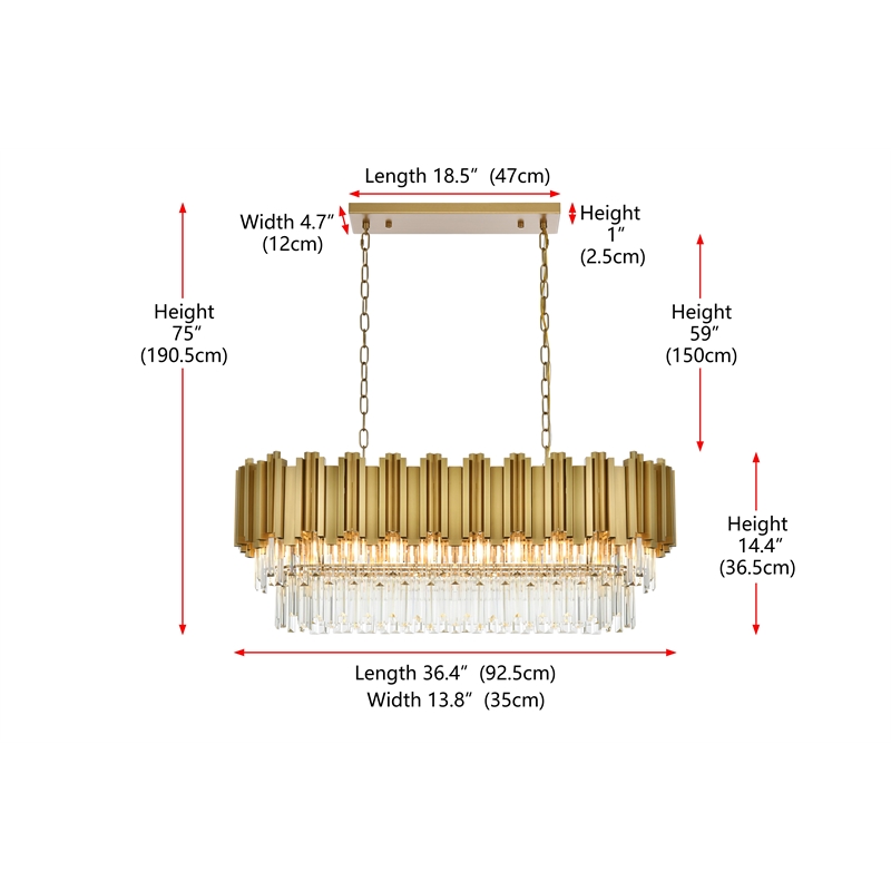 Elegant Lighting Willow 36