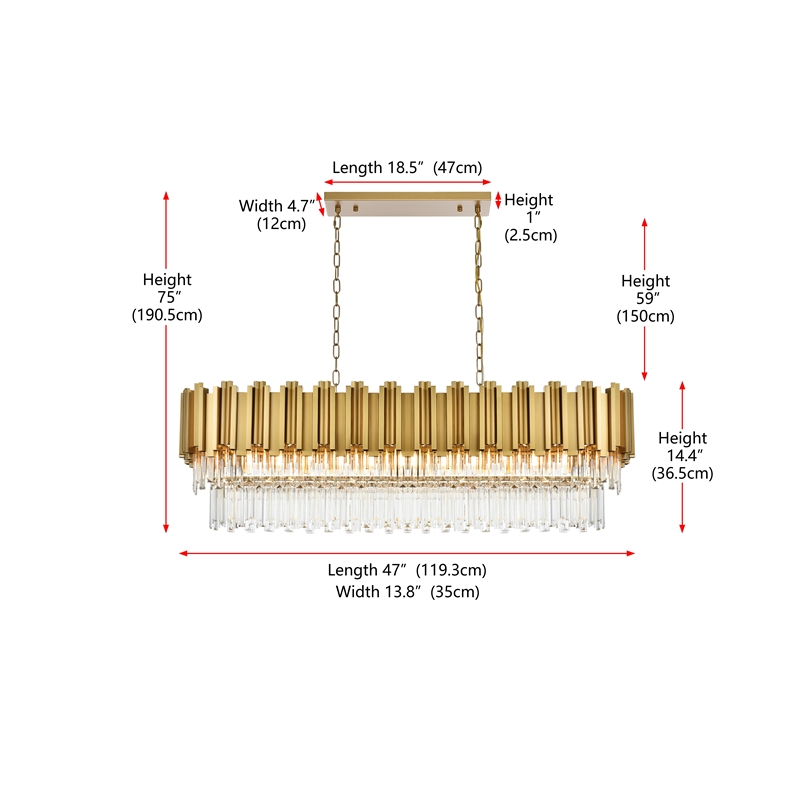 Elegant Lighting Willow 47