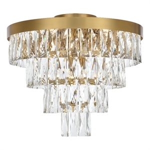 Elegant Lighting Josephine 18&quot Flush Mount in Satin Gold