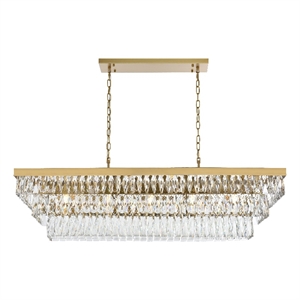 Elegant Lighting Josephine 48&quot Rectangular Chandelier in Satin Gold