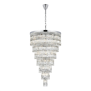 Elegant Lighting Josephine 32&quot Rectangular Chandelier in Chrome