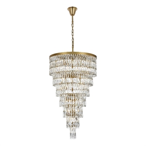 Elegant Lighting Josephine 32&quot Rectangular Chandelier in Satin Gold