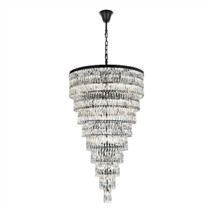 Elegant Lighting Josephine 41&quot Rectangular Chandelier in Black