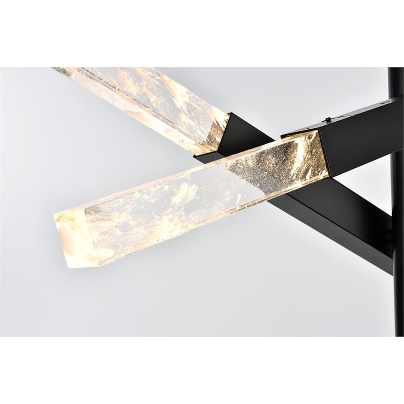 Elegant Lighting Ari 3-Bar Pendant in Black
