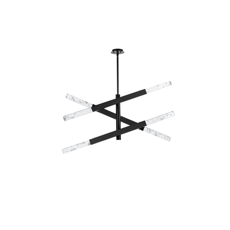 Elegant Lighting Ari 3-Bar Pendant in Black