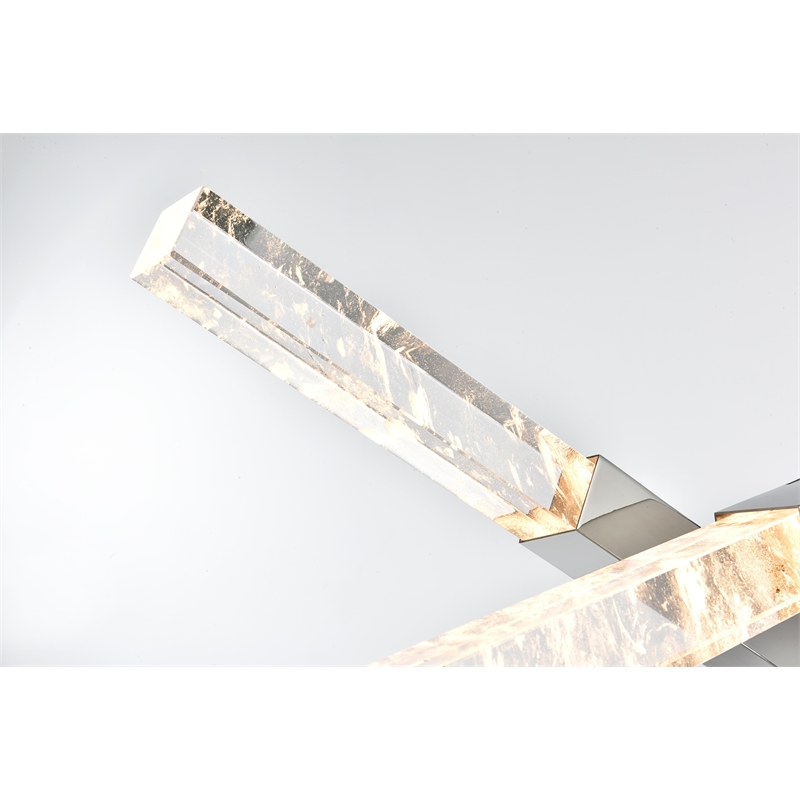 Elegant Lighting Ari 3-Bar Pendant in Chrome