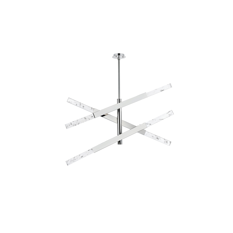 Elegant Lighting Ari 3-Bar Pendant in Chrome