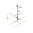 Elegant Lighting Ari 3-Bar Pendant in Chrome