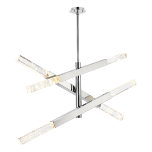 Elegant Lighting Ari 3-Bar Pendant in Chrome