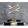 Elegant Lighting Ari 3-Bar Pendant in Satin Gold