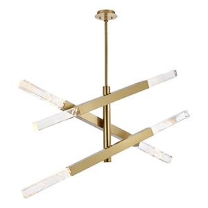 Elegant Lighting Ari 3-Bar Pendant in Satin Gold