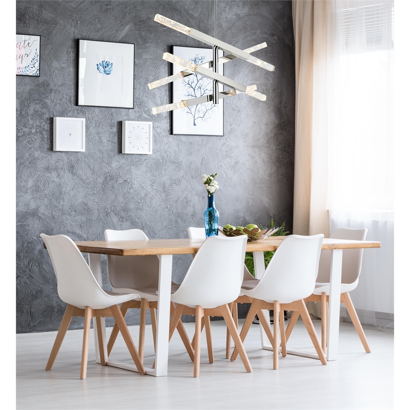 Elegant Lighting Ari 4-Bar Pendant in Chrome